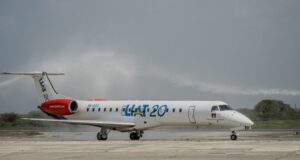 LIAT 2020 makes inaugural flight into Douglas Charles airport today