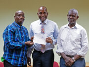 Prime Minister Roosevelt Skerrit assures stevedores and longshoremen that his Government will address their issues of concern