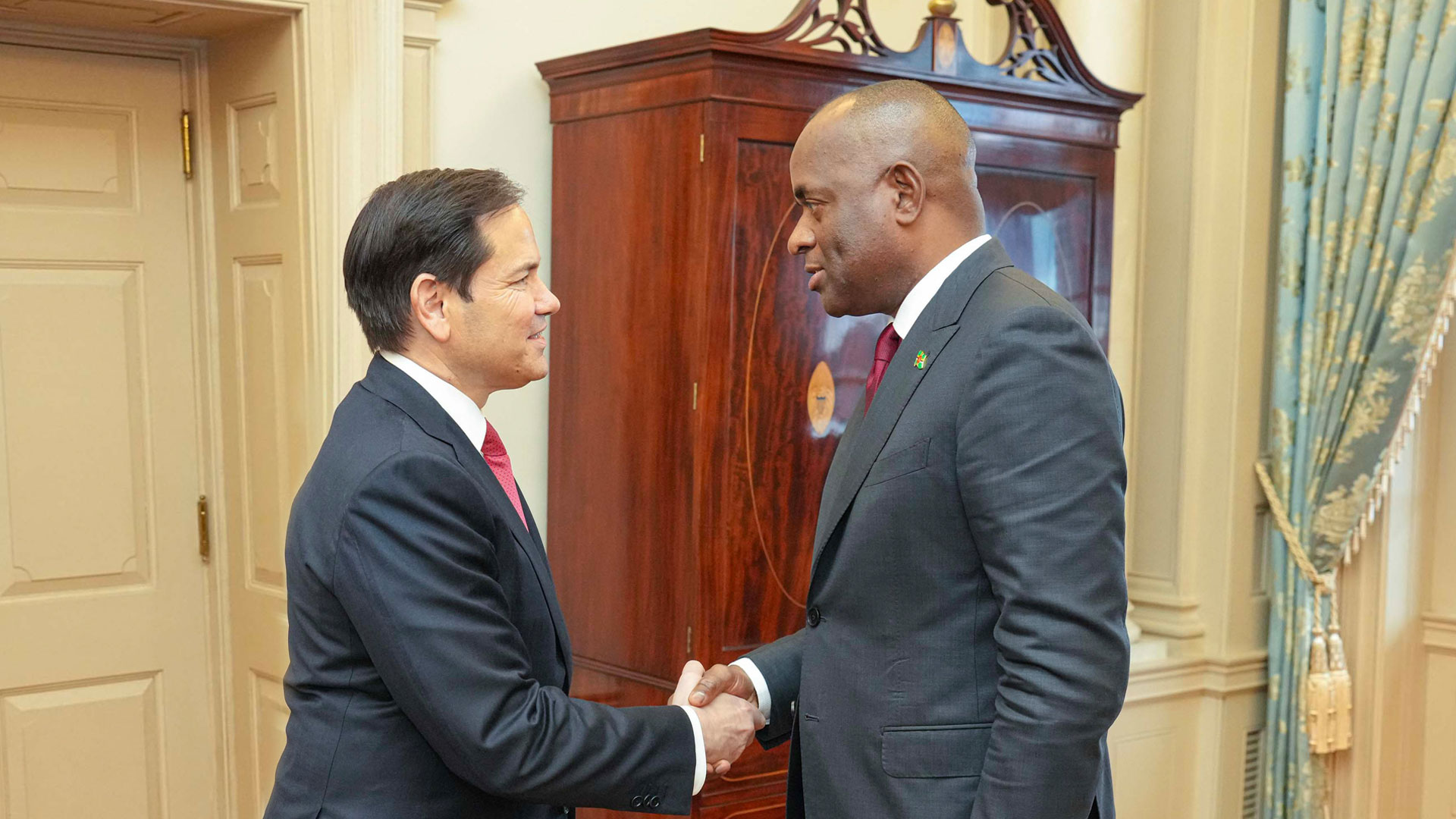 Secretary-Marco-Rubio-meets-with-the-Prime-Minister-of-Dominica-Dr.-Roosevelt-Skerrit-at-the-Department-of-State-in-Washington,-D.C.,-May-6,-2025.