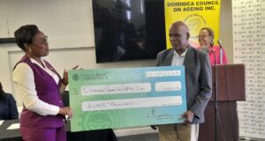 The National Bank of Dominica has donated 4OOO dollars to the Dominica council on Ageing
