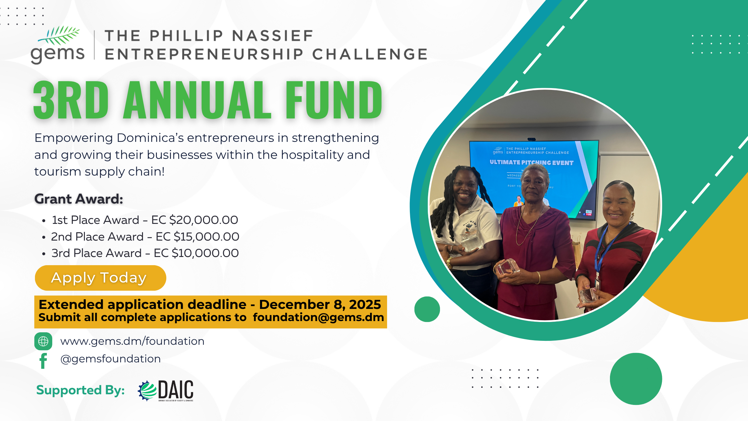 3rd Phillip Nassief Entrepreneurship Challenge GEMS Foundation Graphics