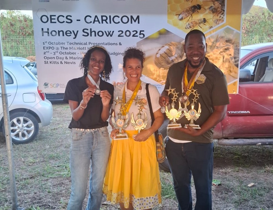 Dominica’s beekeepers cops 10 awards at the 2025 OECS honey show in St Kitts