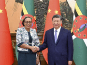 President of Dominica Her Excellency Sylvanie Burton meets with the President of the People’s Republic of China