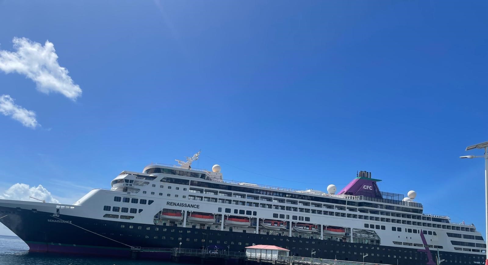 The MV Renaissance made its inaugural visit to Dominica on Saturday