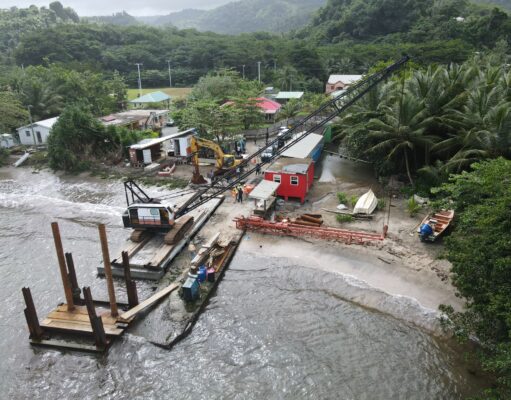 A 4 million dollar Jetty for Anse De Mai is nearing completion.