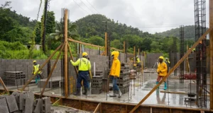 Construction of a national abattoir in Layou Valley is nearing completion.