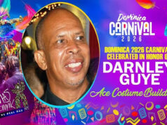 Costume builder Darnely Guye recognised by the Discover Dominica Authority