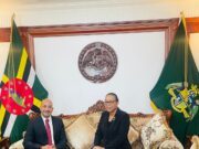 New ambassador of the Arab Republic of Egypt to Dominica presents letter of Credence this morning.