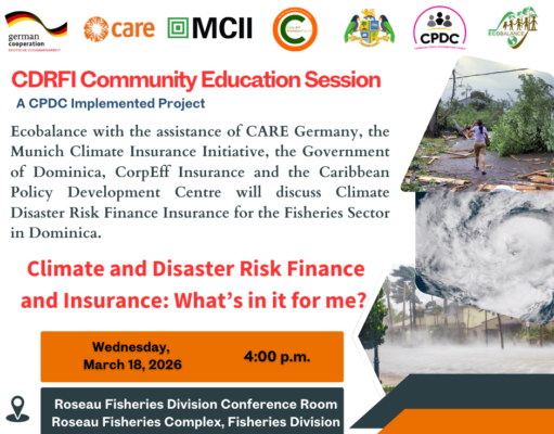 Climate and disaster risk finance and insurance for the fisheries sector will be discussed when a community education session gets underway