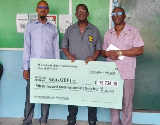 The Egbert Germain wing roof restoration project at Saint Mary’s Academy receives an injection of funds from the class of 1974 -1975.