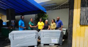 The OECS Commission, through BioSPACE initiative officially handed over ice coolers to two fisher groups in Dominica.