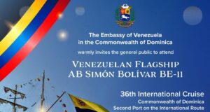The flagship and training ship of the Venezuelan Navy, popularly known as the “Ambassador Without Borders” will arrive in Dominica on April 6