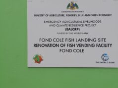 Fondcole receives a renovated fish landing facility at a cost of 200,000 dollars