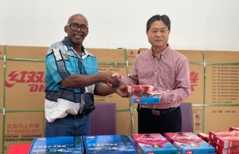 Chinese Embassy Donates Table Tennis Equipment to DTTA